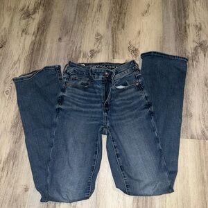 American Eagle Women's Blue high waisted bootcut Jeans